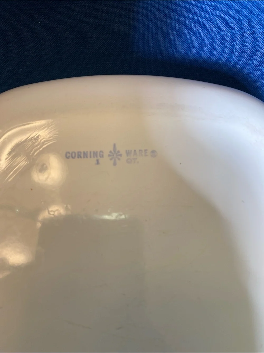 Corningware Two Vintage 1 qt Casseroles P-1-B in Blue Cornflower with one Lid